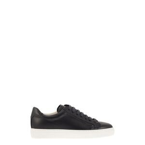 DOUCAL S Men's Classic Leather Low-Top Sneakers Men NIGHT BLUE